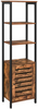 Rustic Tall Cabinet Industrial Shelving Unit Vintage Display Cupboard Bookcase