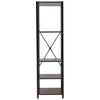 Vintage Industrial Bookcase Rustic Storage Cabinet Tall Shelf Metal Display Unit