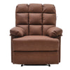 Manual Recliner Armchair PU/Velvet Sofa Reclining Chair with Adjustable Footrest