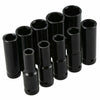 10PC 1/2" Drive Deep Impact Sockets Set Long Reach Sockets Wheel Wrench Nut Tool