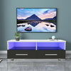 Modern TV Unit Cabinet Stand High Gloss Doors 100cm with LED Lights Drawers