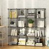 16 Metal Wire DIY Storage Cubes Bookcase Shelving Unit Wardrobe Display Black.