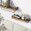 2X Wood Floating Shelf Wall Mounted Hanging Rack Display Rustic Storage Shelves