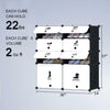 DIY 8 Cube Shoe Rack Multi Use Modular Organizer Storage Plastic Cabinets
