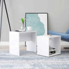 Coffee Table Set Chipboard Accent Side Nesting Tables White