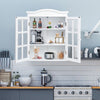 Wall-mounted Bathroom Cabinet Double Door 3 Tiers Medicine Storage Organizer