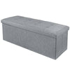 Folding Storage Ottoman Bench Flipping Lid Footstool Large Toy Storage Box