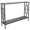 2 Tiers Console Table Industrial Hallway Entryway W/ Shelf Side Slim Table Grey