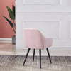 Pink Armchair Set of 2 Velvet Dining Chairs Kitchen Restaurant Home Padded Seat