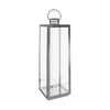 Chrome Glass Designe Large Metal Candle Holder Floor Lantern Hurricane Windproof