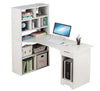 Computer Desk Corner PC Laptop Table Home Office Workstation Drawer Bookcase UK