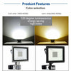 30W 50W 100W LED Flood Light PIR Motion Sensor Outdoor Garden Security Spotlight