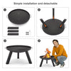 Outdoor Steel Fire Pit Large Round Bowl BBQ Patio Garden Camping Heater