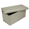 Practical PU Leather Bedroom Foldable Ottoman Storage Foot Stool Seat Box UK