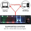 Gaming Keyboard And Mouse Set Rainbow RGB LED USB For PC Laptop Xbox One PS4 UK！