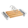 5/10/15PCS Wooden Trouser, Skirt Hangers With Clips, Coat Clothes Hangers UK
