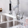 Modern Mono Pull Out Twin Kitchen Mixer Tap Dual Spout Spray Single Lever Chrome
