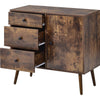 Industrial Kitchen Storage Buffet Cabinet Sideboard with 3 Drawers & Door Wooden