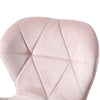 Cushioned Velvet Office Chair Swivel Pink Office Home Desk Chair Salon Studio UK