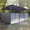 Mondeer 12 PCs Corrugated Roof Sheets Profile Galvanized Roofing Carport Grey