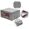 3x Grey Clothes Storage Bags Ziped Organizer Underbed Wardrobe Cube Closet Boxes