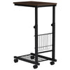 Modern Sofa Bed Side End Coffee Table Laptop Notebook Desk w Wheel Height Adjust