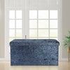 Top Folding Storage Ottoman Seat Toy Storage Box Folding Seat Crushed Velvet