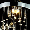 Chrome Crystal LED Ceiling Light Fitting Pendant Chandeliers Living Room