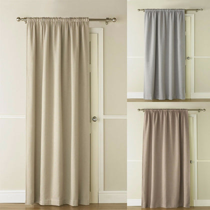 Luxury Self-Lined Blackout Material Thermal Door Window Curtain Energy Saving