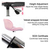 Pink Velvet Swivel Dressing Chair Office Computer Desk Chair Lift Home Office UK