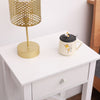 Mondeer Bedside Table Cabinet Nightstand w/Drawer&Shelf Side End Storage White