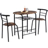 3pcs Dining Table Set and 2 Stools Breakfast Bar for Dining Room/ Kitchen HT