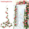 Artificial Rose Flower Floral Fake Vine Hanging Garland Party Wedding Decor Chic