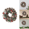 Christmas Wreath Hanging Decor Xmas Party Snow Door Wall Garland Ornament Decor