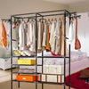 Large Clothes Rail Hanging Coat Stand Shoe Rack Shelf Storage Wardrobe Organizer