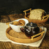 Set of 2 Rattan Serving Trays Coffee Table Tray Bread Basket with Handles