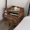 HOOBRO Bedside Tables Nightstand with Door Side Table End Table Pine Legs