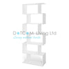 Wood Bookcase Bookshelf S Shape 6 Tier Shelves Free Shelving Storage Unit