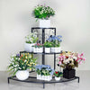 3 Tier Metal Plant Shelf Flower Pot Holder Stand Corner Storage Rack Home Garden