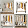 White Metal Clothes Rail Heavy Duty Garment Hanging Rack Home Shop Display Stand