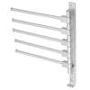 5 Arm Stainless Steel Towel Rack Holder Bathroom Wall Mounted Hanger Swivel Rail