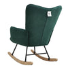 Wing Back Rocking Chair Tufted Upholstered Velvet Accent Nursery Rocker Chairs