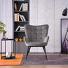 Vera Linen / Velvet Occasional Lounge Living Room Accent Chair Armchair Metal L