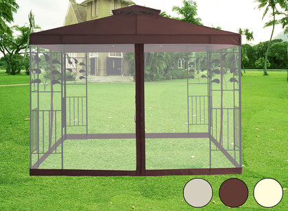 Garden Patio Sun Shade Marquee Mosquito Net Fly Screen Netting for Metal Gazebo