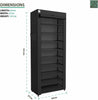 27 PAIRS 10 TIER DUSTPROOF SHOES CABINET STORAGE ORGANISER SHOE RACK STAND HOLDS