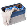 3/6Pcs Storage Baskets Foldable Linen Fabric w/ Handle Toy Clothes Organizer Box