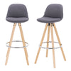 1/2x Breakfast Bar Stool Kitchen Dining Home With Footrest PU High Chair Pub Bar