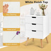 Modern Bedside Cabinet End Table Nightstand 3 Drawer Bedroom Storage Furniture
