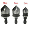 3 x Hex Countersink Boring Bore Quick Change Drill Bit Tool Set for Wood Metal