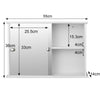 Bathroom Mirrored Cabinet Wall Mounted Cupboard MDF Storage with Shelves Home